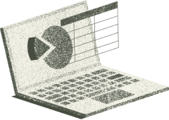 A stylized invoice illustration