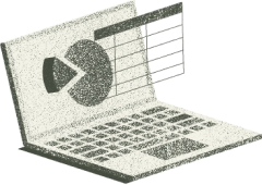 Illustration of a spreadsheet