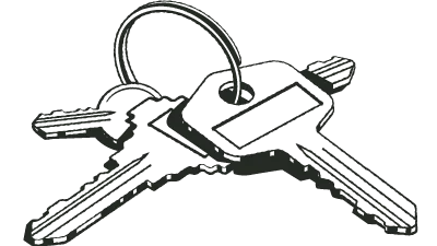 Illustrated real estate icon — property management