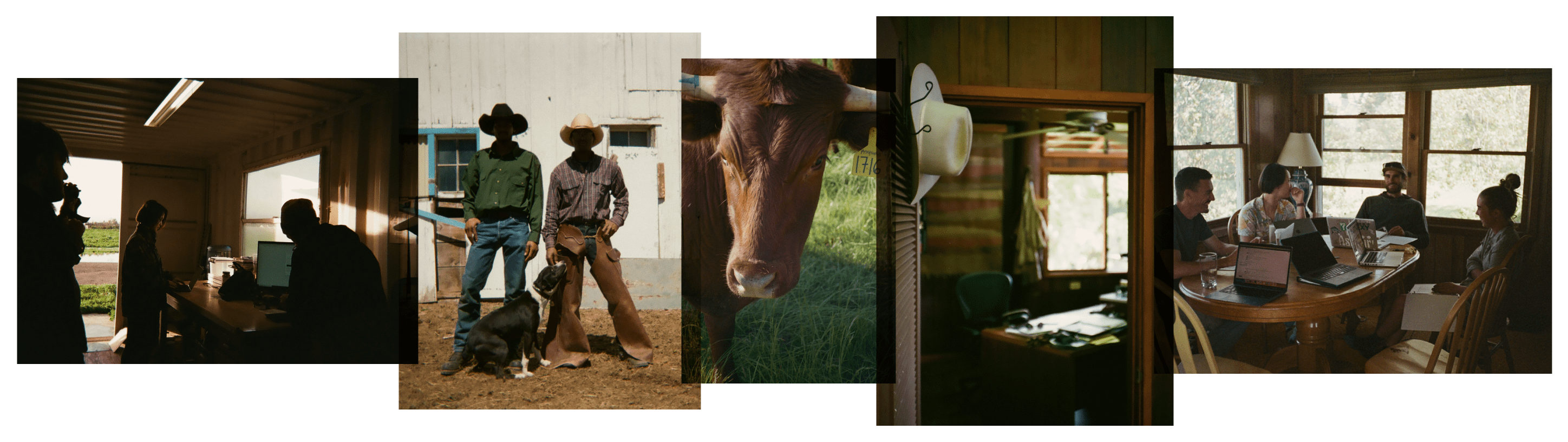 Imagery of farming and ranching.